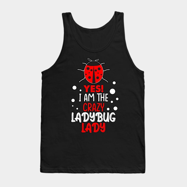 Crazy Lady Ladybug Tank Top by Imutobi